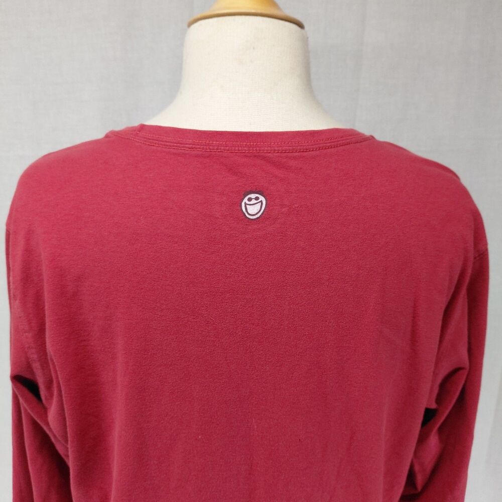 Life Is Good Snowman w/ Skis Red LS T-Shirt Sz XL - Picture 6 of 7